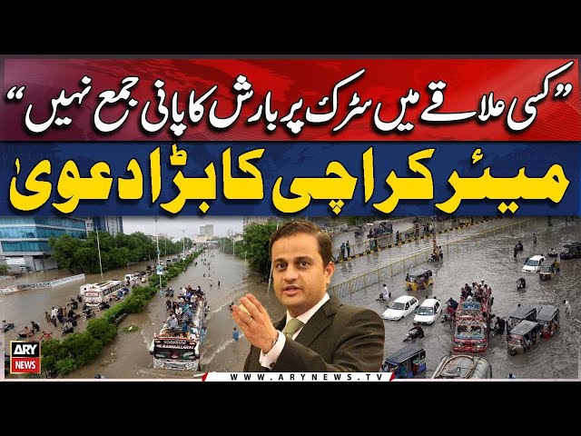 ⁣"Kisi Ilaqay Mein Road Par Barish Ka Pani Jama Nahi", Murtaza Wahab's Big Claim