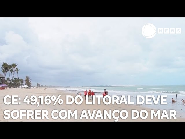 ⁣49,16% do litoral cearense deve sofrer com avanço do mar