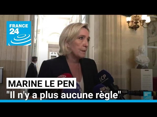 Marine Le Pen accuse l'Assemblée nationale d'être devenue "une zone de non-droit"