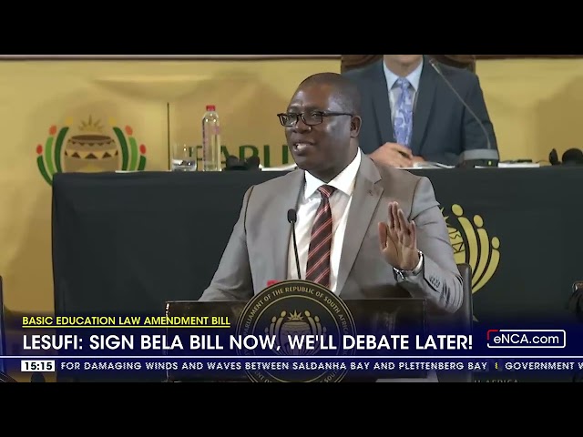 ⁣Lesufi urges president to sign the BELA Bill