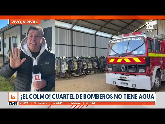 Cuartel de bomberos en Nirivilo no tiene agua