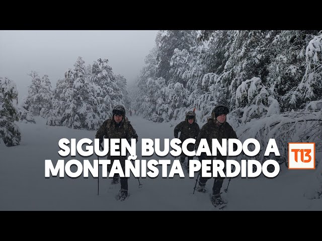⁣A un mes de su desaparición: Siguen buscando a montañista perdido en Volcán Villarica