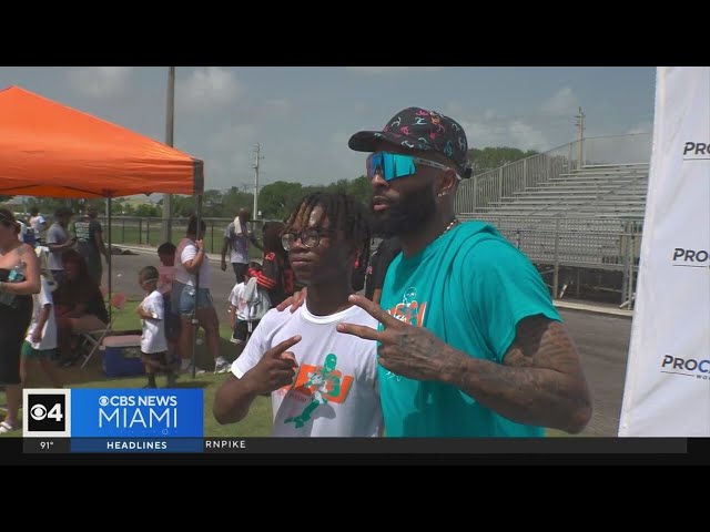 ⁣Odell Beckham Jr. holds first youth football camp as Miami Dolphin