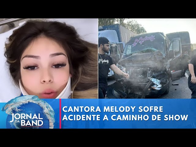 Cantora Melody sofre acidente a caminho de show no Rio de Janeiro | Jornal da Band