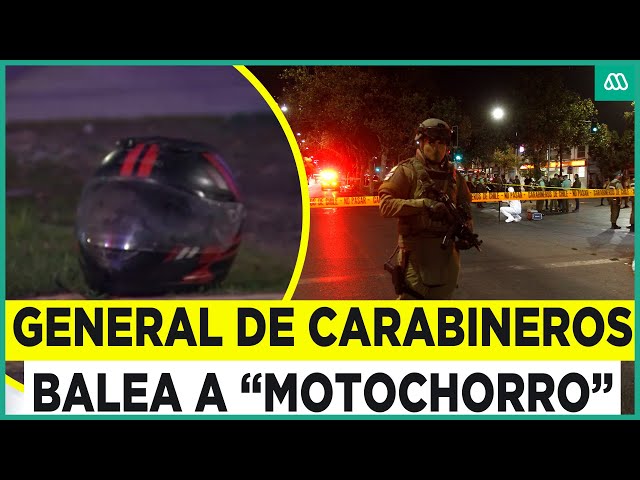 General de Carabineros balea a “motochorro”: Delincuente había robado un celular a transeúnte