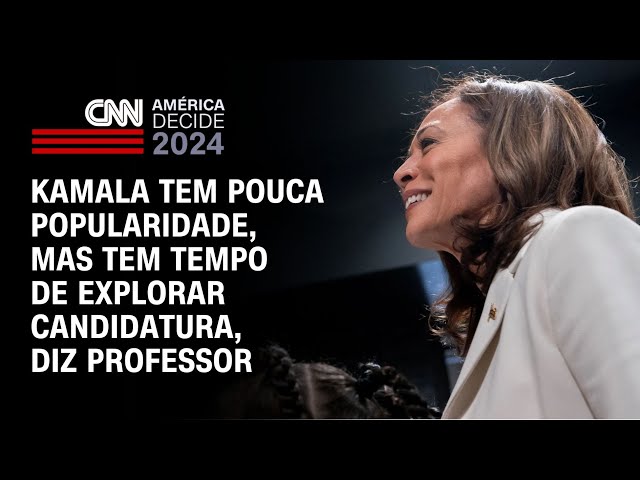 Kamala tem pouca popularidade, mas tem tempo de explorar candidatura, diz professor | CNN PRIME TIME