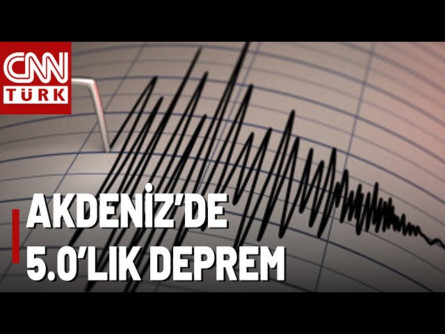 ⁣SON DAKİKA Akdeniz Sarsıntıyla Uyandı! Akdeniz'de 5 Büyüklüğünde Deprem!