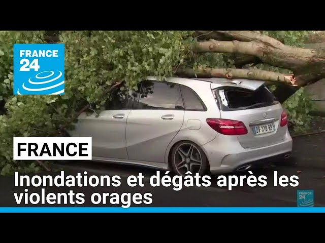 ⁣France : d'importants dégâts après de violents orages dans l'Est et le centre du pays