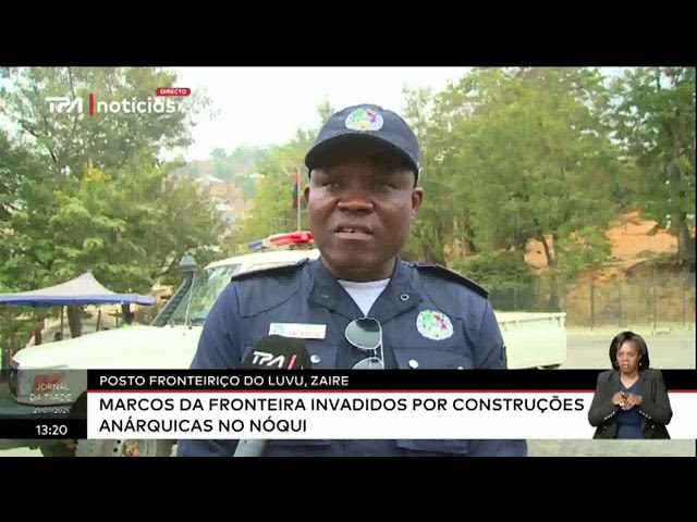 Posto fronteiriço do Luvu, Zaire - Marcos da fronteira invadidos por construções anárquicas