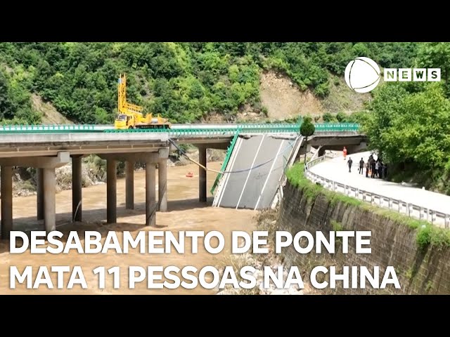 Desabamento de ponte mata 11 pessoas na China