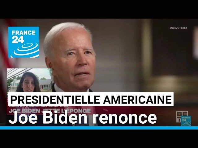 Joe Biden annonce renoncer à se présenter à l'élection présidentielle américaine 2024 (communiq