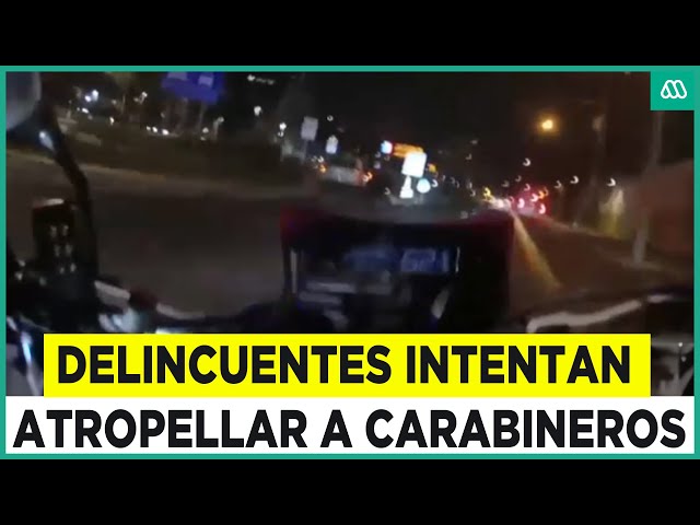 Delincuentes intentan atropellar a carabineros en medio de persecución en Las Condes