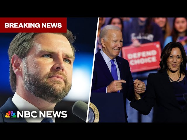 ⁣'Bring it on': JD Vance responds after Biden steps down and endorses Harris