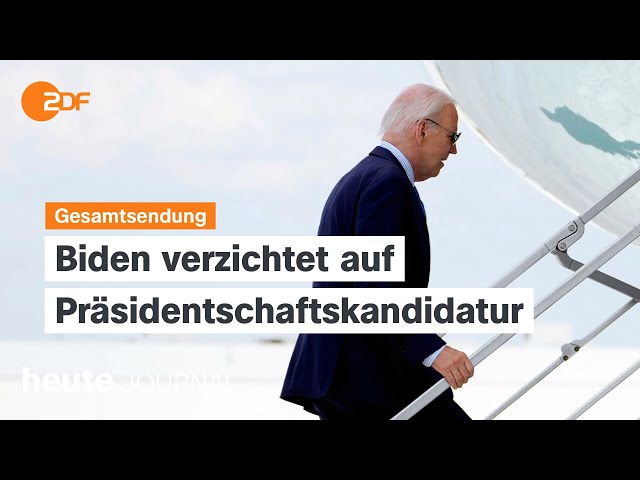 heute journal vom 21.07.2024 Biden verzichtet auf US-Kandidatur, Grünen droht Wahlklatsche