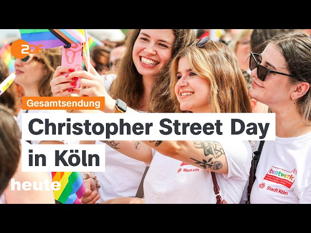 ⁣heute 19 Uhr vom 21.07.2024 CSD in Köln, ZDF-Sommerinterview, Nahost-Konflikt weitet sich aus