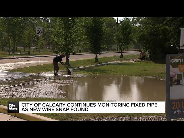 ⁣City of Calgary monitoring repaired pipe as wire snap found