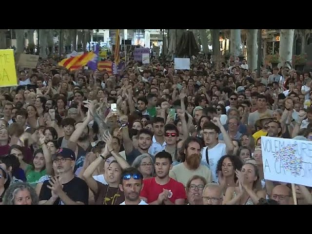 ⁣Thousands in Mallorca demand 'less tourism, more life' in pushback against overtourism