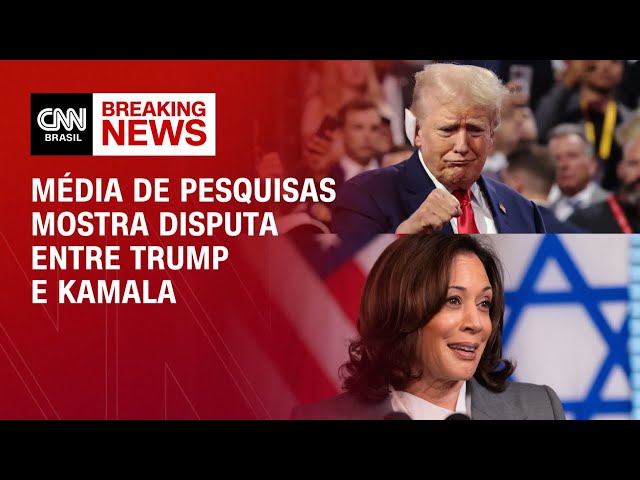 Média de pesquisas mostra disputa entre Trump e Kamala | AMÉRICA DECIDE