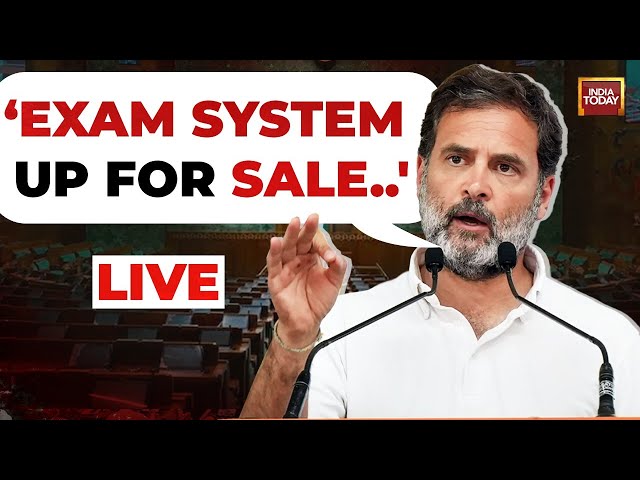 ⁣LIVE: Rahul Gandhi's NEET Blame Game Barb At Education Min, His Fiery Counter | India Today LIV