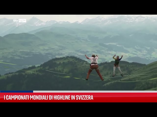 ⁣I campionati di highline in Svizzera