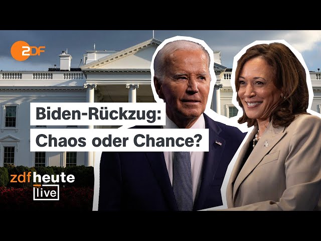 ⁣Harris vs. Trump? Was Bidens Rückzug für die US-Wahl bedeutet | ZDFheute live