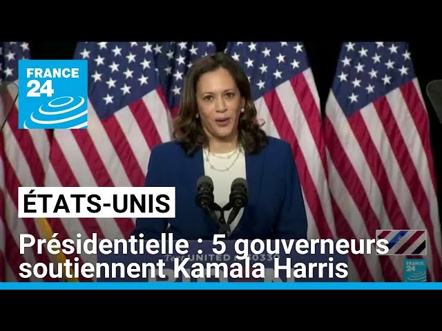 Présidentielle américaine : 5 gouverneurs soutiennent Kamala Harris • FRANCE 24