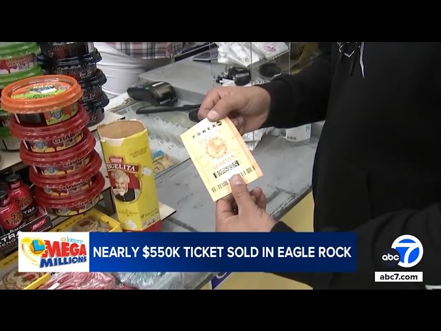 ⁣Mega Millions ticket worth more than $500,000 sold at Vons store in Eagle Rock