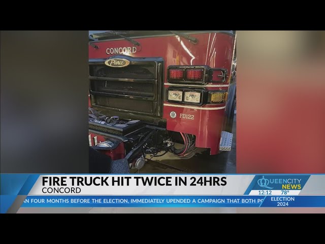 ⁣Two Concord FD trucks hit by vehicles within 24 hours