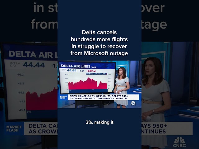 ⁣Delta cancels hundreds more flights in struggle to recover from Microsoft outage