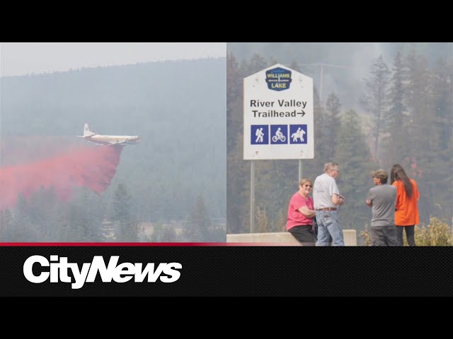 ⁣Wildfire erupts in Williams Lake