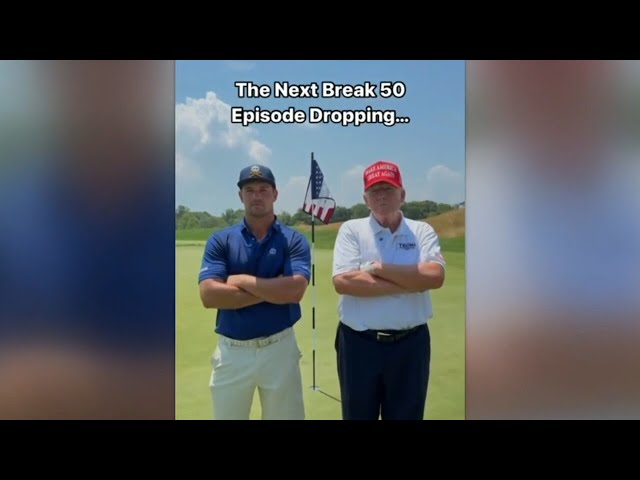 ⁣Donald Trump and Bryson Dechambeau film golf challenge