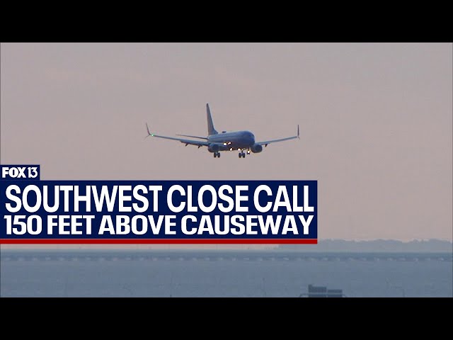 ⁣Close call for Southwest Airlines flight into Tampa