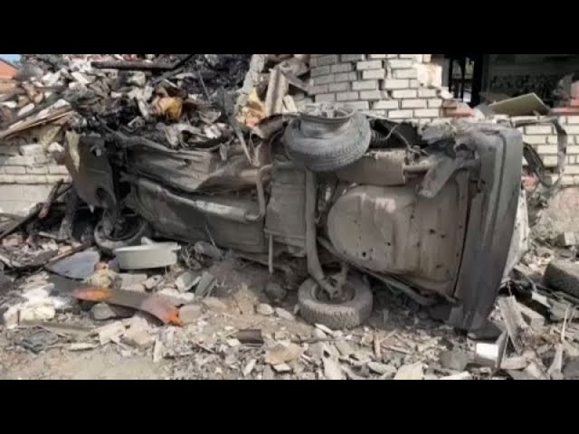 ⁣No Comment : en Ukraine la ville de Kostiantynivka bombardée