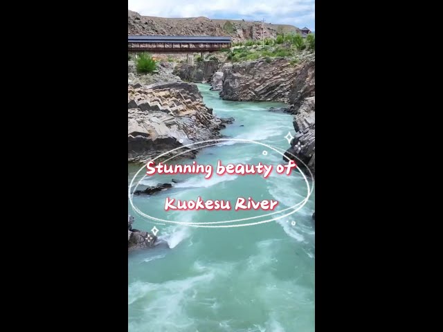 ⁣Stunning beauty of Kuokesu River in China's Xinjiang