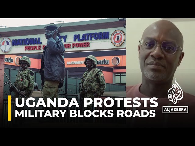 Uganda protests: Military block off roads near Parliament