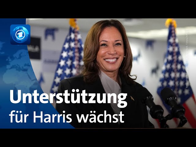 Breite Unterstützung für Kamala Harris als US-Präsidentschaftskandidatin