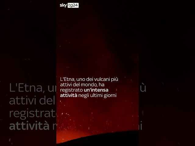 ⁣Etna, fontane di lava e nube di cenere: voli sospesi