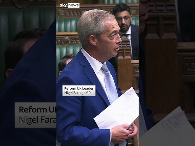 ⁣Nigel Farage calls Commons 'Remainers' Parliament' in maiden speech