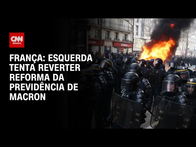 ⁣França: Esquerda tenta reverter reforma da previdência  de Macron| LIVE CNN