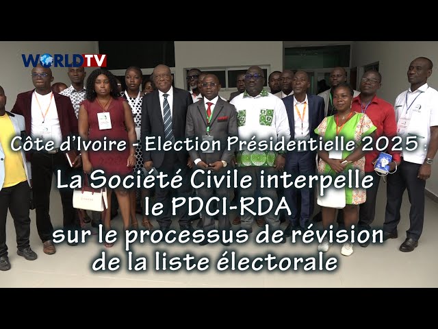 ⁣CIV/ Présidentielle 2025 - Révision de la liste électorale: La Société Civile interpelle le PDCI-RDA