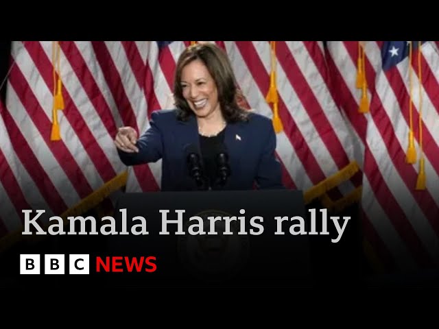 ⁣Kamala Harris campaign launch: “election a choice between freedom and chaos” | BBC News