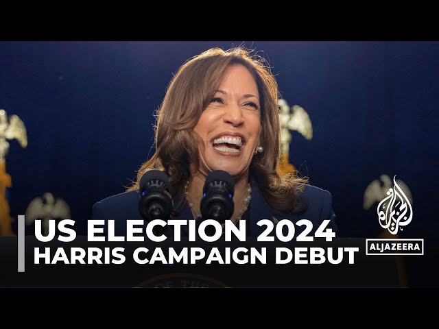 Kamala Harris slams Trump in first US presidential campaign rally