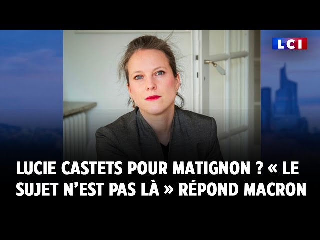 Lucie Castets proposée pour Matignon : « Le sujet n’est pas là » répond Macron