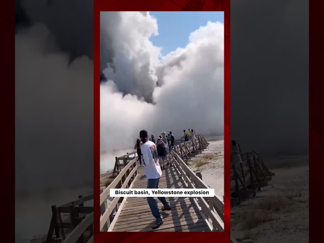 ⁣Graban explosión hidrotermal en el Parque Yellowstone de EU