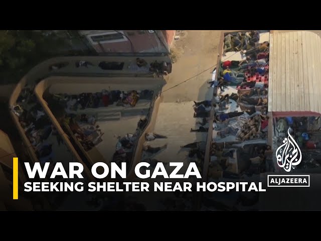 ⁣Israel's assault on Khan Younis: Displaced Palestinians seek shelter near hospital