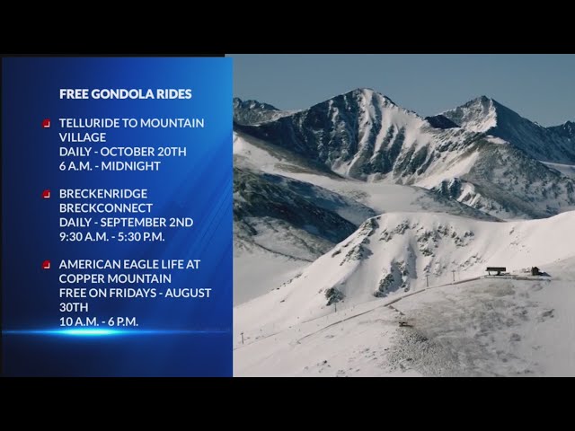 ⁣Colorado gondola rides for mountain views