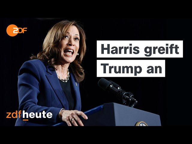 US-Wahlkampf: Kamala Harris greift Trump an | heute journal