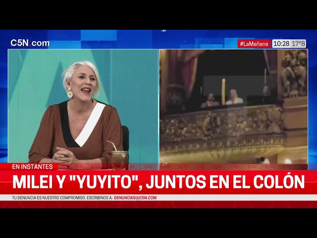 ⁣MILEI y "YUYITO" GONZÁLEZ, JUNTOS en el COLÓN