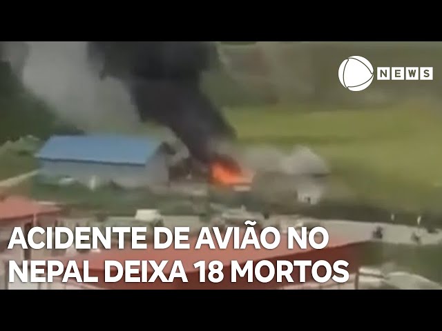 ⁣Acidente de avião em aeroporto no Nepal deixa 18 mortos