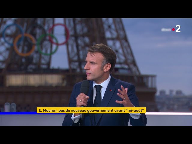 ⁣Pas de Premier ministre avant la fin des Jeux olympiques, annonce Emmanuel Macron